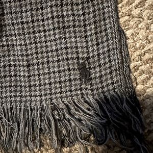 Ralph Lauren Polo plaid scarf with fringe at bottom NWOT